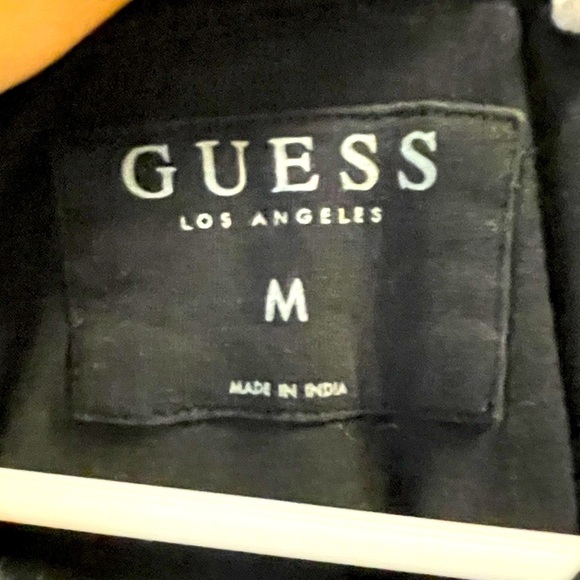 Guess black & gray v-neck t-shirt. Size Medium. - Picture 2 of 3